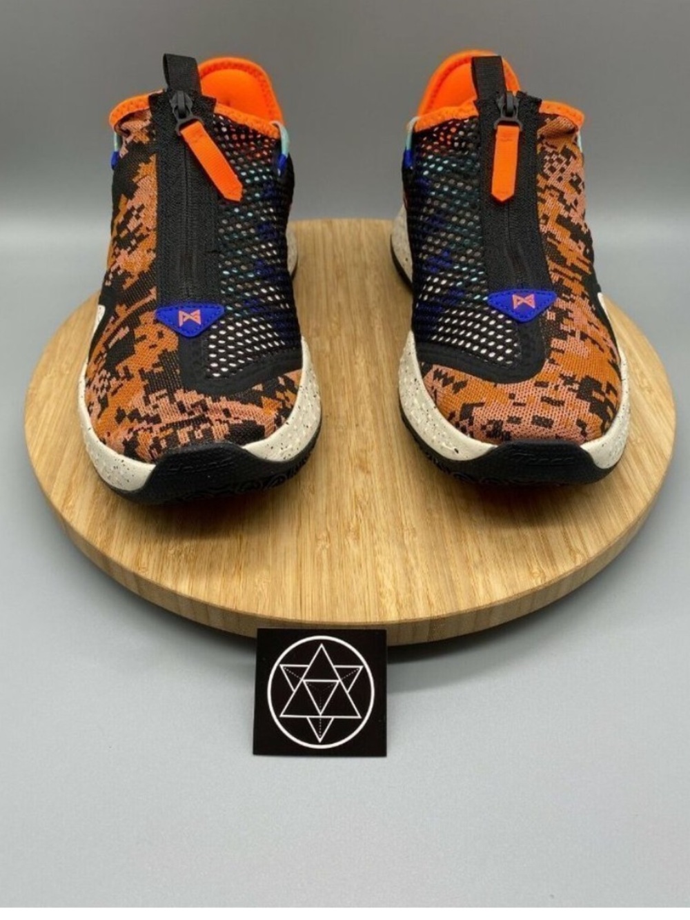 Nike Orange Camo Low-Top Sneakers